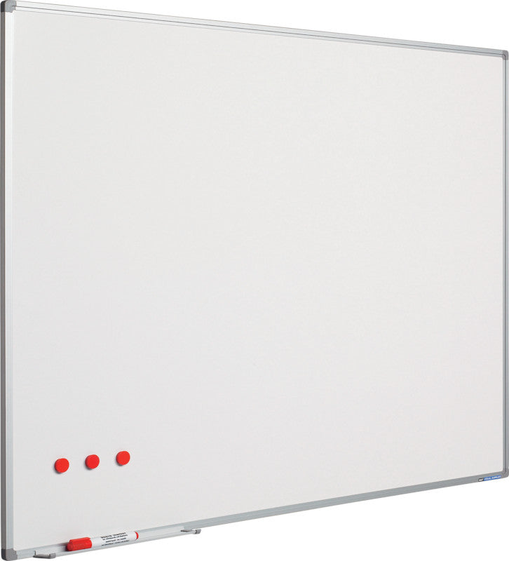 Berec Whiteboard – 180 × 90 cm, Emaille, magnetisch, Aluminiumrahmen, Wandmontage