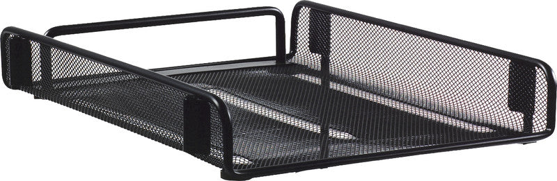 Rexel Briefkorb – für A4, stapelbar, mit Griffausschnitt, glänzend, schwarz, B 263 × H 55 × T 351 mm