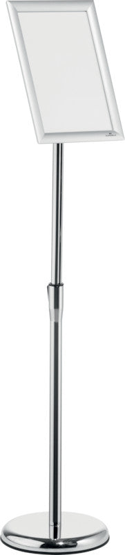 Durable Infoständer – für A4 Hoch-/Querformat, 1 Fach, silber, Metall, 250×250×1205 mm