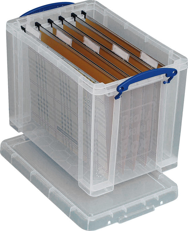 Really Useful Boxes Ordnungsbox – Kunststoff, transparent, 25,5 × 29 × 39,5 cm – 1er-Pack