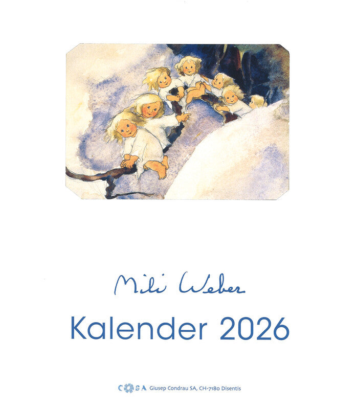 Cosa Postkartenkalender Mili Weber 2026 – 23 × 27 cm – d/f/gb – mit 12 Postkarten, mit Aufhänger