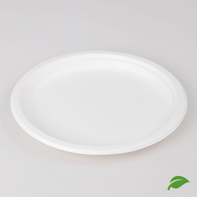 Noname Bagasse Teller – Ø 23 cm, weiss, 50 Stück