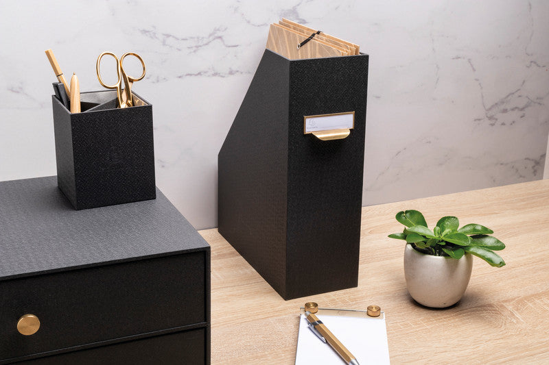 Exacompta OfficeByMe Stehsammler – für A4+, Rücken 110 mm, schwarz, Karton