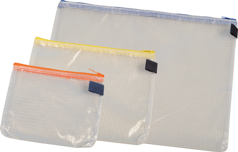 Booffice Reissverschlusstasche – für A5-Dokumente – 250 × 205 mm, Kunststoff, Gelb – 1 Stück