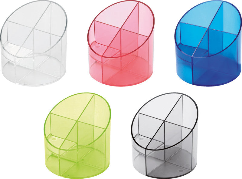 Helit Multiköcher – Kunststoff, grau transparent, 110 × 109 mm
