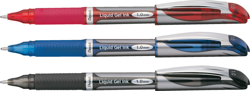Pentel EnerGel X Gelschreiber – rot, 1 mm, schnelltrocknend, Kappe, nachfüllbar