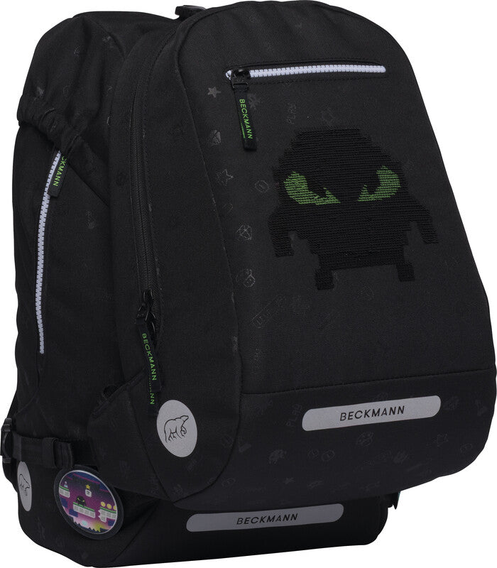 Beckmann Classic Schulrucksack 1st – Pixel – 24,0×37,0×25,0 cm – aus recycelten PET-Flaschen