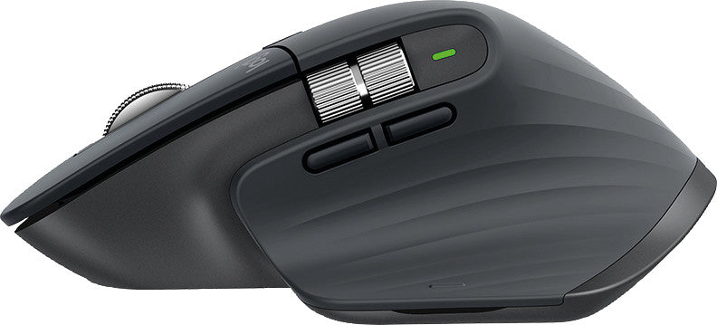 Logitech MX Master 3S Ergonomische Maus – kabellos, 7 Tasten, Easy-Switch, Batterieladeanzeige, Grau