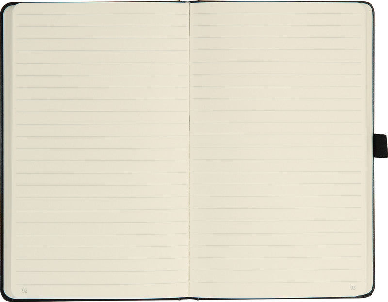 Biella Notizbuch Kompagnon Classic, 125 × 195 mm, liniert, Fadenheftung, 192 Seiten, 80 g/m² – schwarz