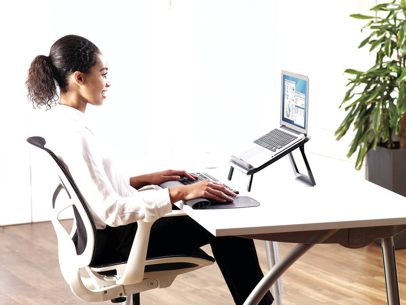 Fellowes I-Spire Notebookhalter – für Notebooks, Kunststoff, schwarz