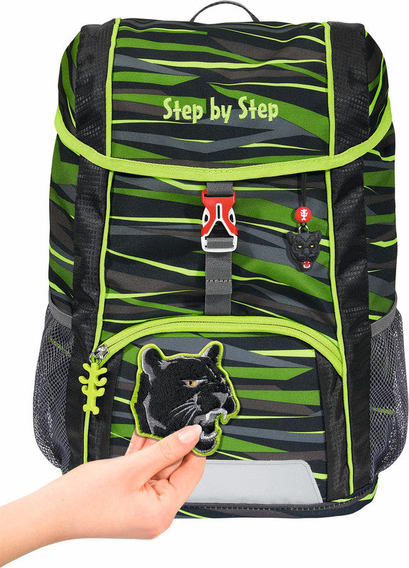 Step by Step KID – Kindergartenrucksack-Set 3-teilig – 13 l, rPET, Wild Cat Chiko