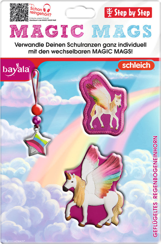Step by Step Magic Mags Zubehörset – 3-teilig – Geflügeltes Regenbogeneinhorn – für Step by Step