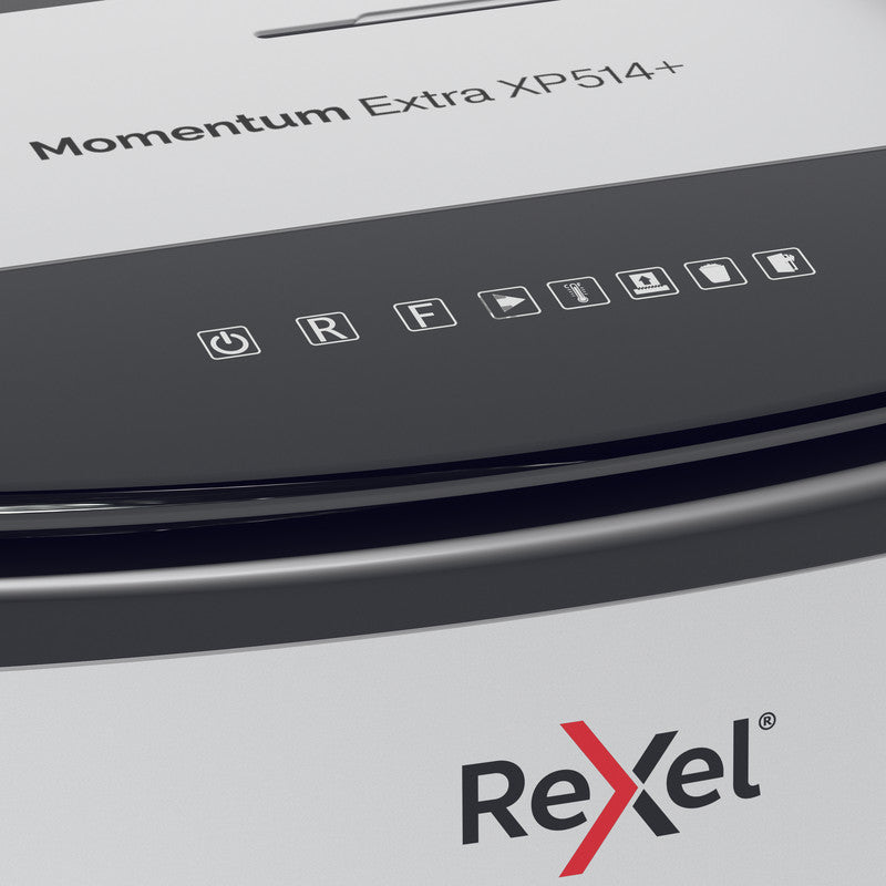 Rexel Momentum Extra XP514+ – Aktenvernichter, DIN P-5, Mikroschnitt 2 × 15 mm, 14 Blatt, 60 l, A4