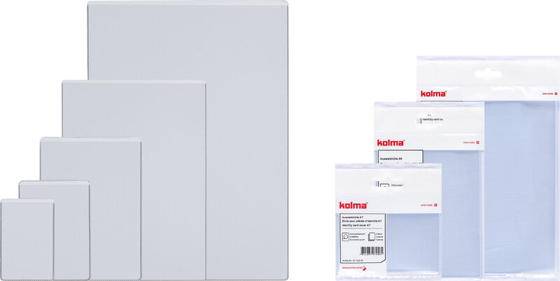 Kolma Dokumentenhülle – für Kreditkarten – 95 × 62 mm, Kunststoff, transparent – 3 Stück