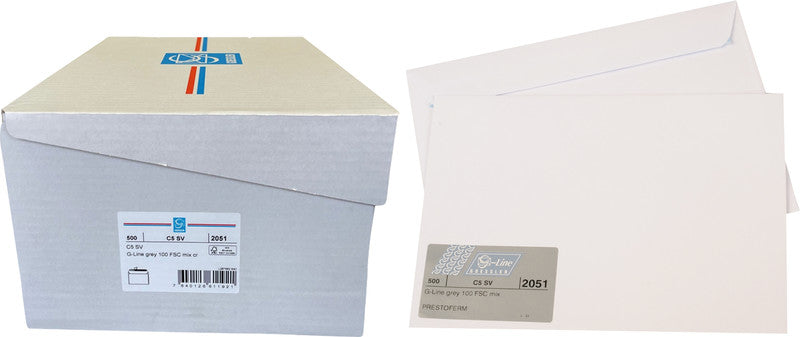 Goessler Couvert C5, ohne Fenster, selbstklebend, weiss, 100 g/m², mit Innendruck – 500 Stk.