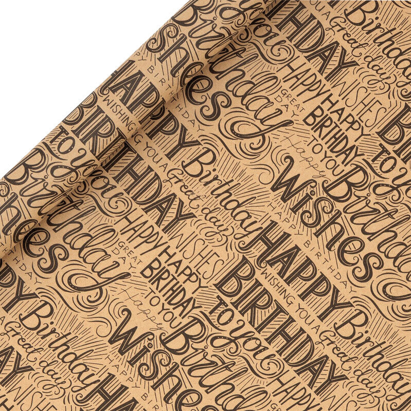 Glick Geschenkpapier-Rolle – Happy Birthday, 70 cm × 3 m, 80 g/m²