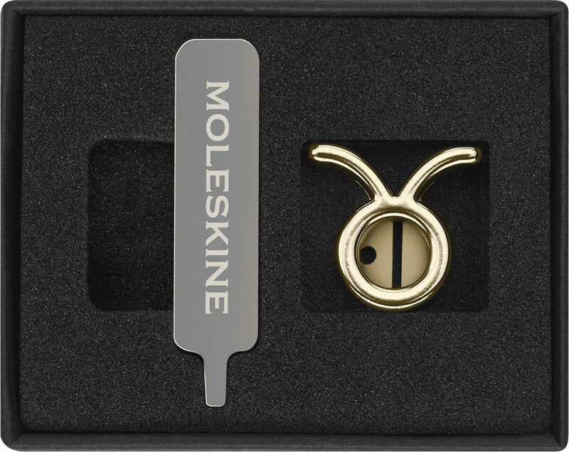 Moleskine Ansteckpin – Zinklegierung, Gold, Motiv Stier