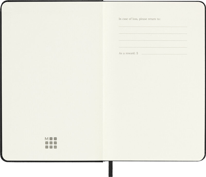 Moleskine Schüleragenda – 1 Woche/2 Seiten, gebunden, 9 × 14 cm, 18 Monate Juli–Dezember, 2026/2027, Englisch, FSC