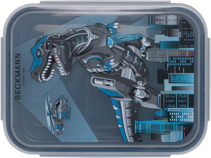 Beckmann Lunchbox Tech Rex – 1,7 l – auslaufsicher, mit Innenteiler – PP – 18,7 × 14 × 7 cm