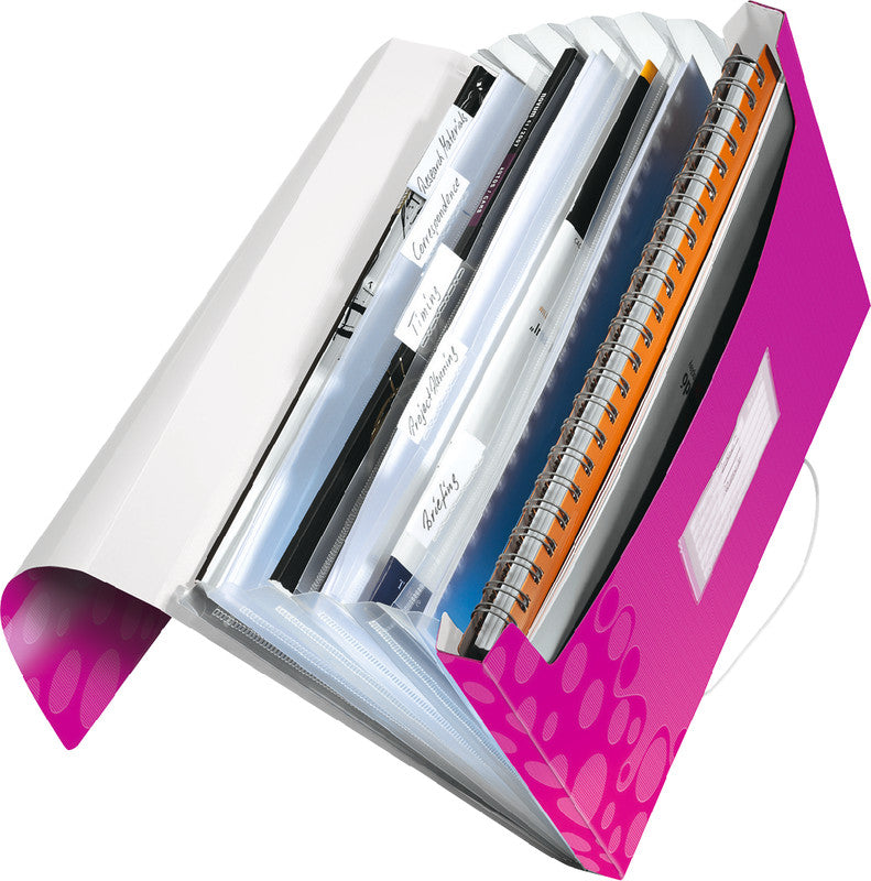 Leitz Sammelmappe für A4, Kunststoff, Pink, mit Gummiband