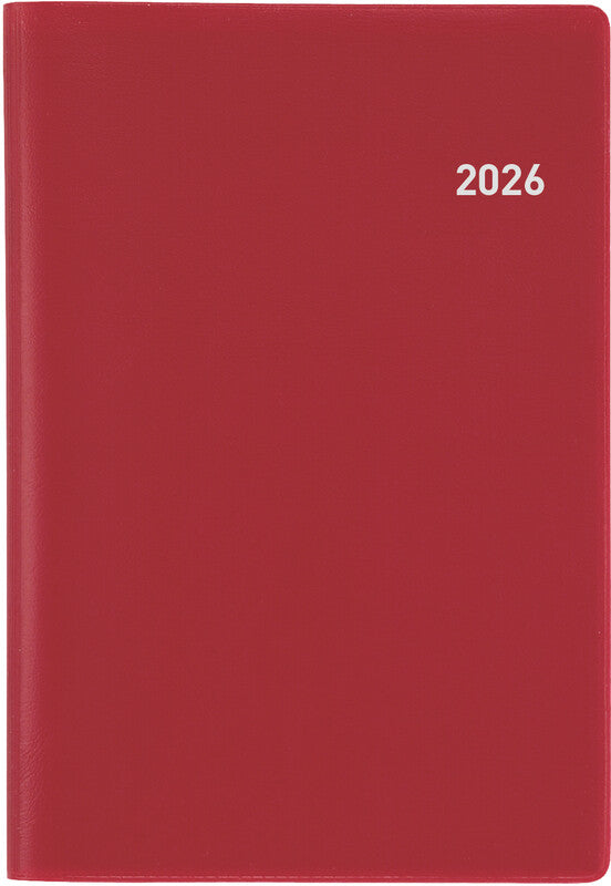 Biella Planer Istanbul Agenda – 1 Monat/2 Seiten, geheftet, 10,6 × 15,3 cm, 15 Monate Okt–Dez, weinrot, PEFC