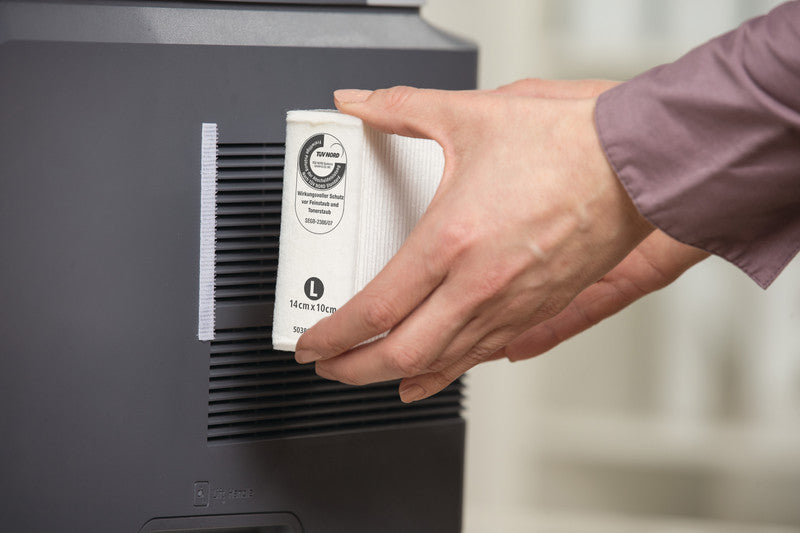 TESA Feinstaubfilter, 70'000 Ausdrucke – für Laserdrucker, Weiss, Stoff