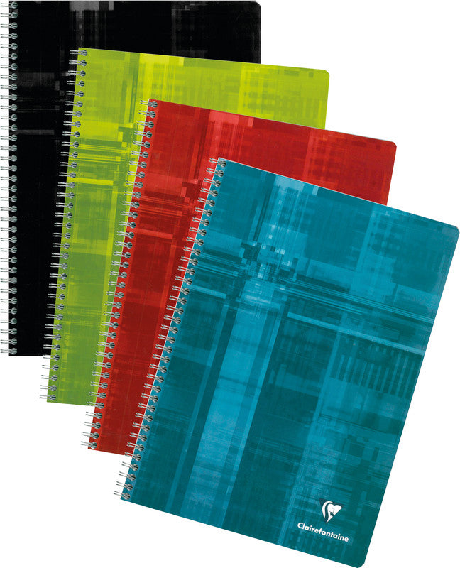 Clairefontaine Spiralheft, A4, liniert, Spiralbindung, Karton, 90 Blatt, 90 g/m² – farbig sortiert
