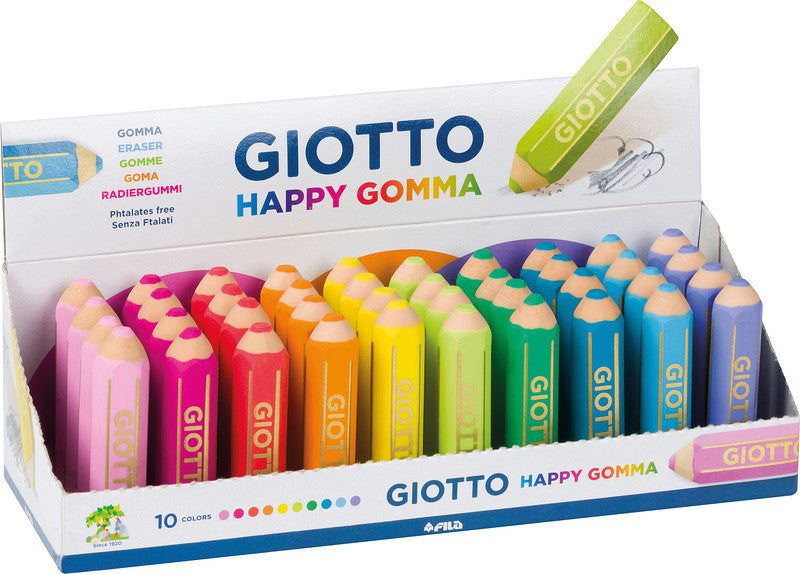 Giotto Radierer – für Bleistifte und Farbstifte – 65 × 15 × 15 mm – sortiert