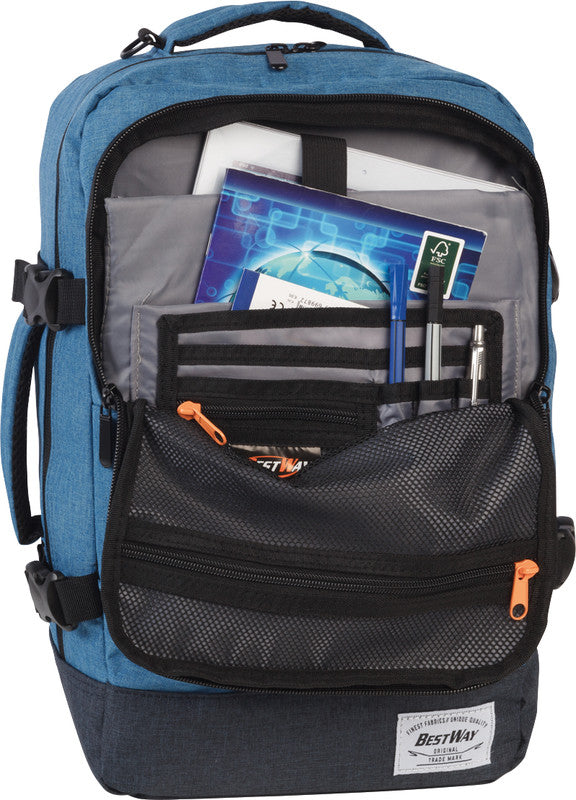 Bestway Cabin Pro Small – Notebook-Rucksack – für 14"-Notebook, 20 l, Kunststoff, Graublau