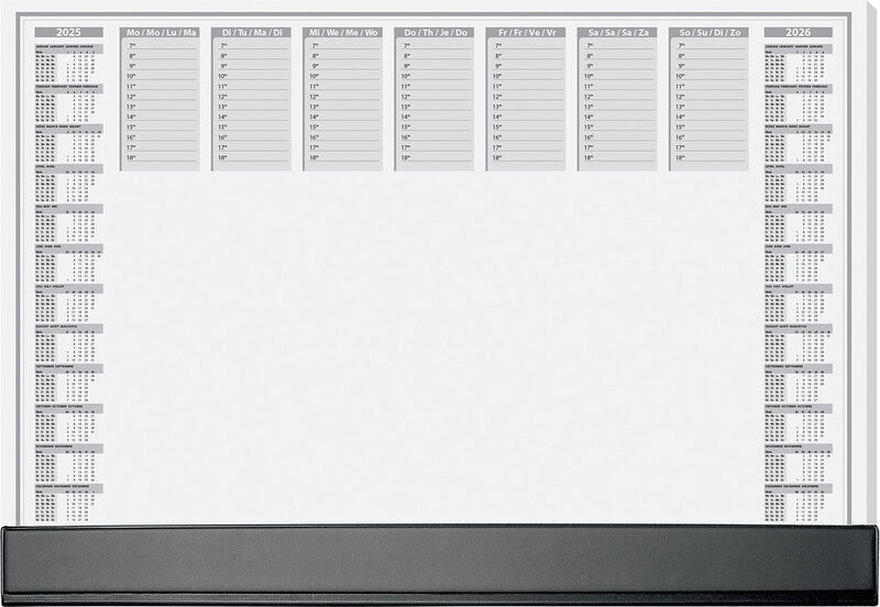 Sigel Schreibunterlage Office – weiss, mehrsprachig – 595 × 410 mm – Papier