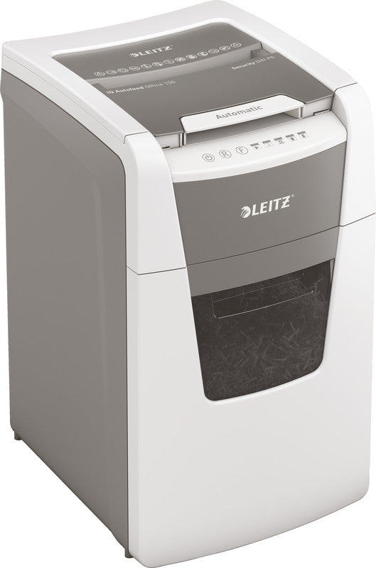 Leitz IQ Autofeed Office – Aktenvernichter mit Autofeed 150 Blatt, DIN P-5, Mikroschnitt 2 × 15 mm, 44 l
