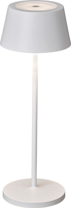 MAUL LED Tischleuchte Nina – Akku, USB-C & Ladestation, stufenlos dimmbar – 4000 K – 210 lm 3 W – Weiss