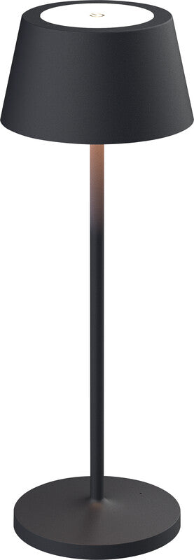 MAUL LED Tischleuchte Nina – Akku, USB-C, dimmbar – 4000 K – 210 lm 3 W – Grau Aluminium