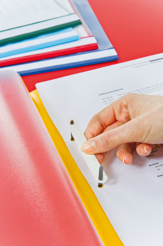 Q-CONNECT Schnellhefter – A4, PP, weiss, Beschriftungsfeld