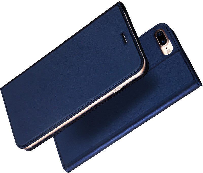 Dux Ducis Booklet-Hülle – für Apple iPhone 6–8 Plus – dunkelblau – Kunstleder – mit Kartenfach