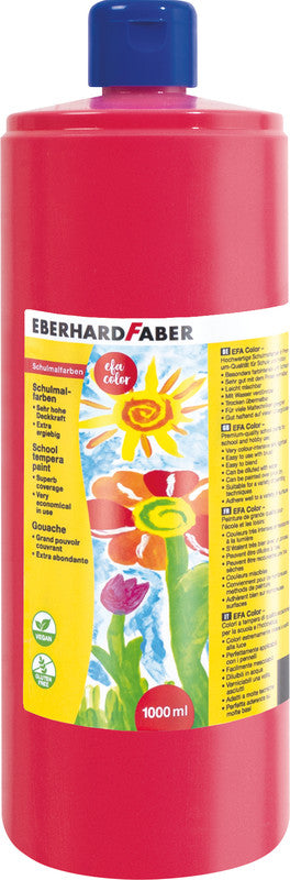 Eberhard Faber Gouache – Permanentkarmin, 1000 ml, für Papier, Karton & Holz