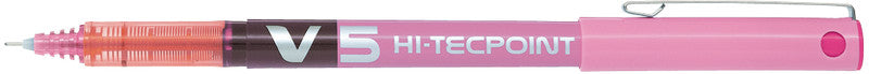 Pilot Hi-Tecpoint V5 – Tintenroller, mit Kappe, 0,3 mm, rosa, für Linkshänder