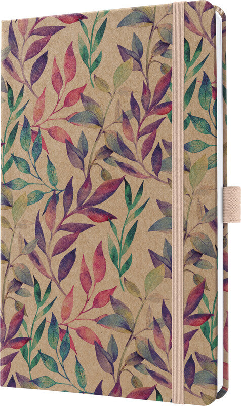 Sigel JOLIE Pure Agenda – 1 Woche/2 Seiten, gebunden, A5, 2027, Fairy Leaves, FSC
