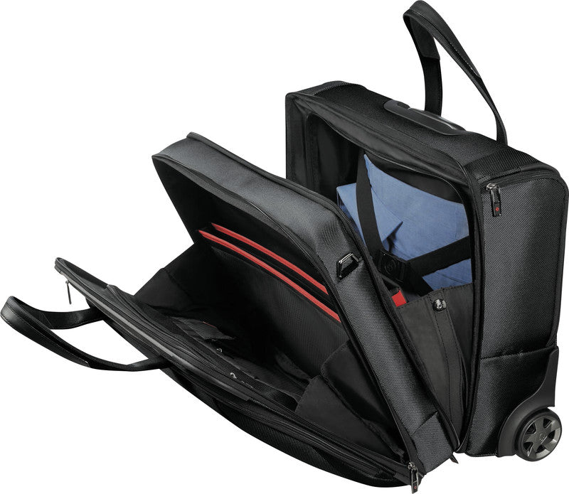 Samsonite Pro-DLX 5 Notebook-Trolley – 37,5 l, Aufsteckfunktion, RFID-Fach, Nylon, Schwarz