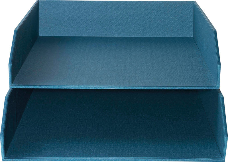 Exacompta Briefkorb – Karton, für A4+, stapelbar, glatt, blaugrün, B 260 × H 130 × T 337 mm