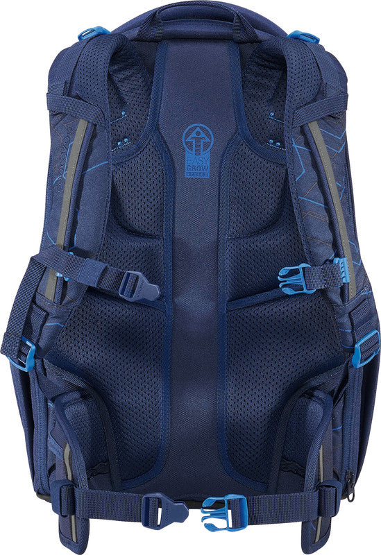 Coocazoo Rucksack Porter – Blue Motion – blau – 30/35 l – B 30 × H 44 × T 23 cm – recycelter Bestandteil