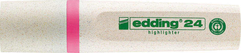 Edding EcoLine Textmarker Pink – Keilspitze, 2–5 mm, nachfüllbar, Blauer Engel