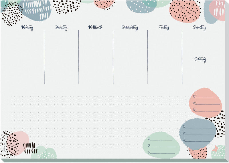 Sigel JOLIE Wochenplaner – undatiert, A3, Rose Inspiration