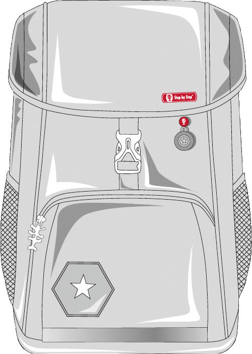Step by Step KID – Kindergartenrucksack-Set 3-teilig – 13 l, rPET, Wild Cat Chiko