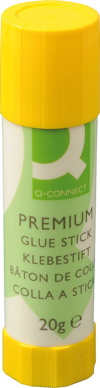 Q-CONNECT Klebestift – permanent, transparent, lösemittelfrei, 20 g, für Papier, Karton, Fotos u. a.