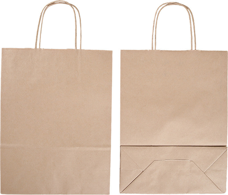 Elco Tragetasche – mit Kordel, Kraftpapier – 220 × 290 × 100 mm – 50 Stk.
