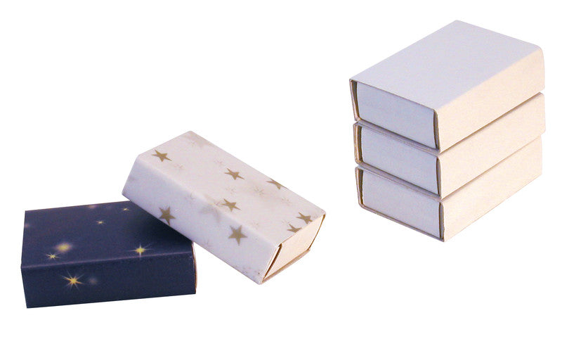 Folia Zündholzschachteln – 10 Stück – weiss – 37 × 10 × 54 mm
