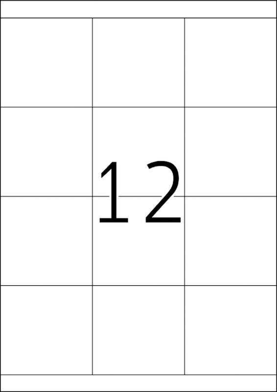 HERMA Etiketten, 70 mm × 68 mm, weiss, Papier, permanent, 100 Blätter (1200 Etiketten)