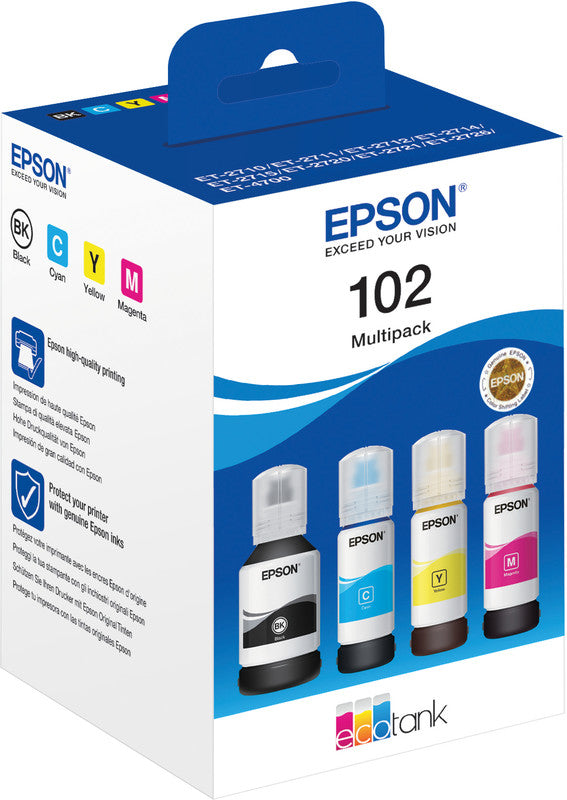 Epson Tintenpatronen-Multipack 102, CMYK, 4er-Pack