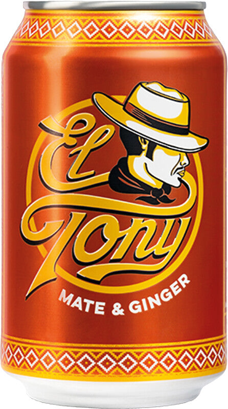 El tony Mate-Getränk Mate & Ingwer mit Koffein – 3,3 dl